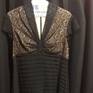 Black dress with lace top